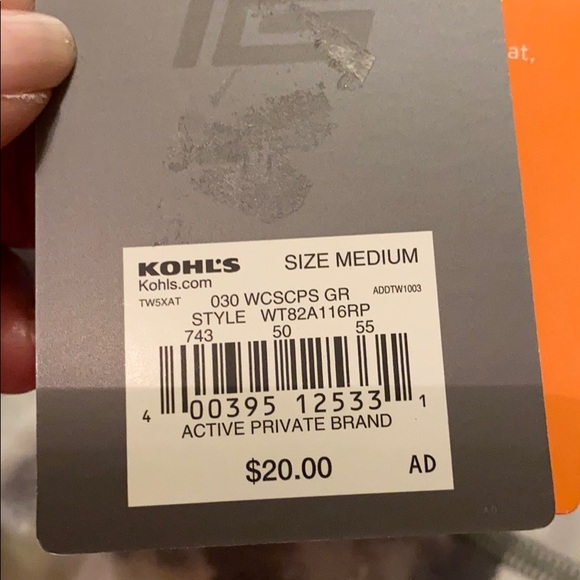 NWT Tek Gear DryTek gray & white top women size M - Picture 6 of 7